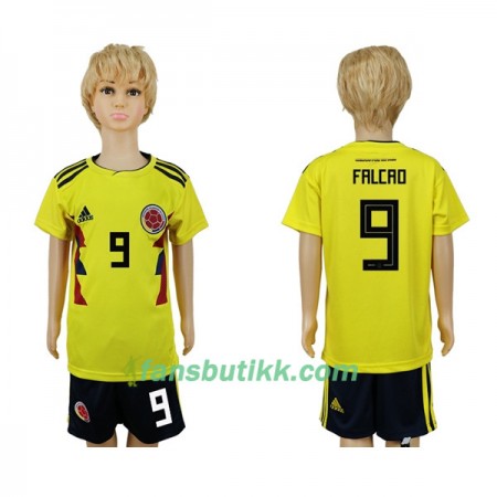 Fotball-VM 2018 Colombia drakt Falcao 9 Barn Hjemmetrøye